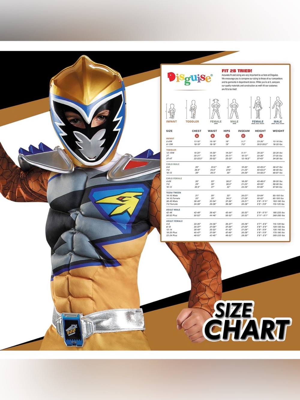 Power Rangers Dino Super Charge Gold Ranger Boys Costume Small (4/6) NEW - Picture 5 of 13